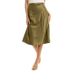 NEW Nanette by Nanette Lepore Satin Paneled Midi Skirt